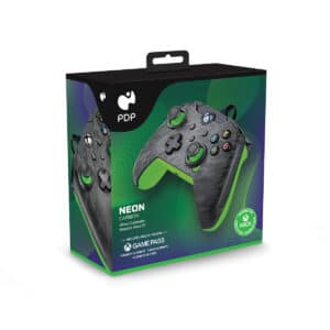 PDP - Wired Atomic Carbon Controller - Xbox Series X - Neon Carbon - Box